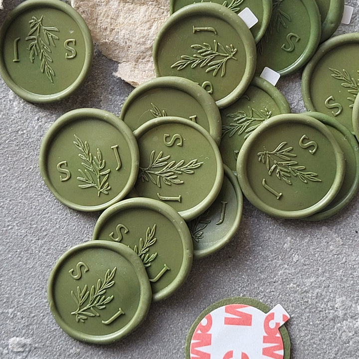 'Willow' Monogram Wax Seals - Atelier - Cera  'Willow' Monogram Wax Seals Atelier - Cera  'Willow' Monogram Wax Seals