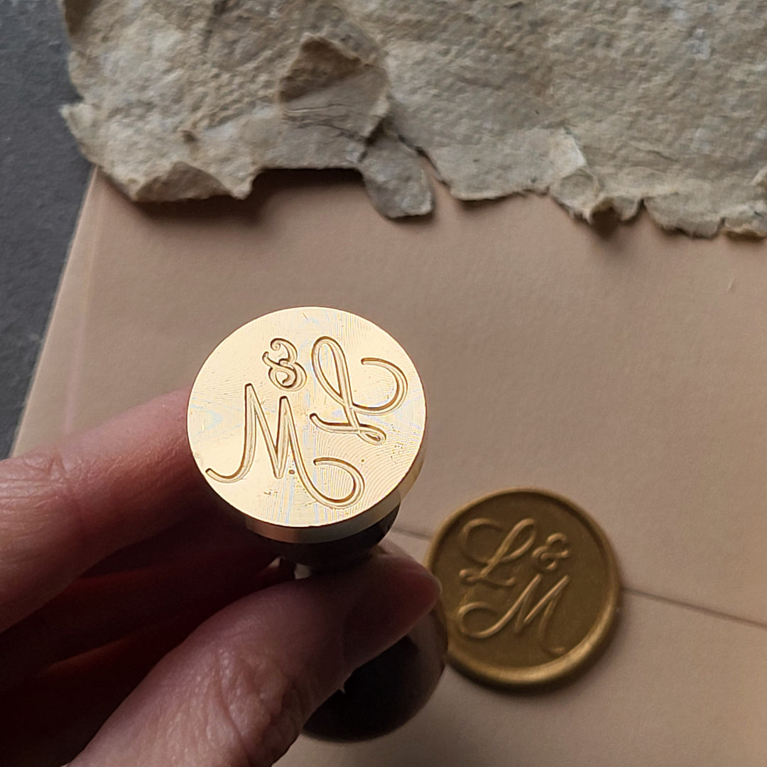 ‘Sophia’ Monogram STAMP ONLY - Atelier - Cera  Custom Monogram Stamp | Custom Wax Stamp | Personalised Wax Stamp  Atelier - Cera  ‘Sophia’ Monogram STAMP ONLY