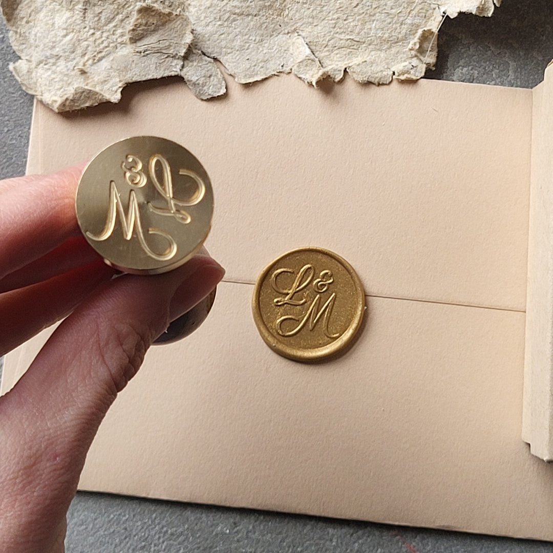 ‘Sophia’ Monogram STAMP ONLY - Atelier - Cera  Custom Monogram Stamp | Custom Wax Stamp | Personalised Wax Stamp  Atelier - Cera  ‘Sophia’ Monogram STAMP ONLY