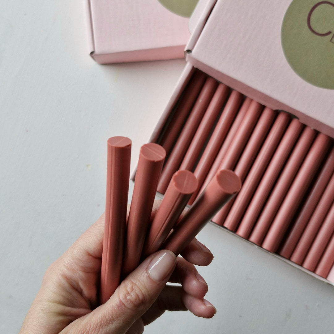 Antique Pink Sealing Wax Sticks - Box of 100 11mm Sticks