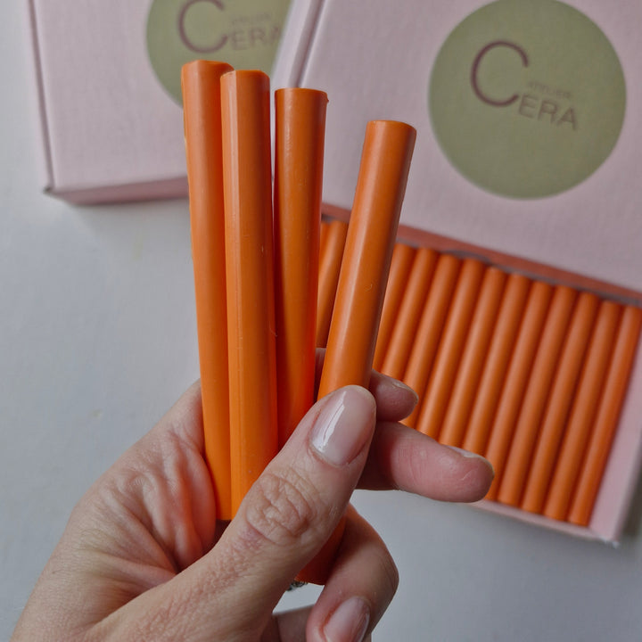 Tangerine Sealing Wax Sticks - Box of 100 11mm Sticks