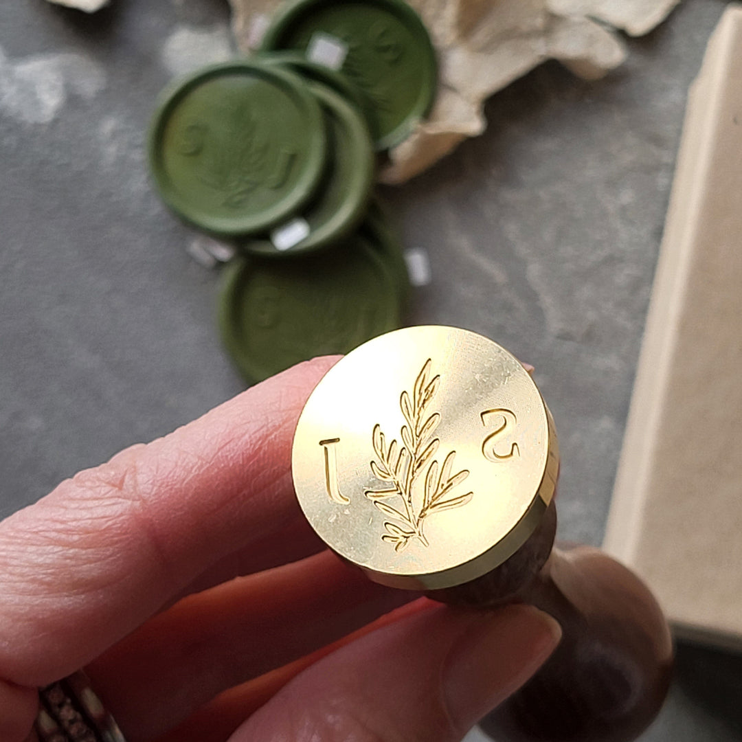 'Willow' Monogram STAMP ONLY - Atelier - Cera  Custom Monogram Stamp | Custom Wax Stamp | Personalised Wax Stamp U.K Atelier - Cera  'Willow' Monogram STAMP ONLY