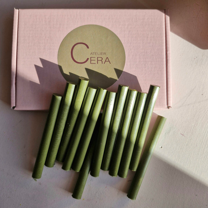 250 x Box 11mm Sealing Wax Sticks - Olive Green