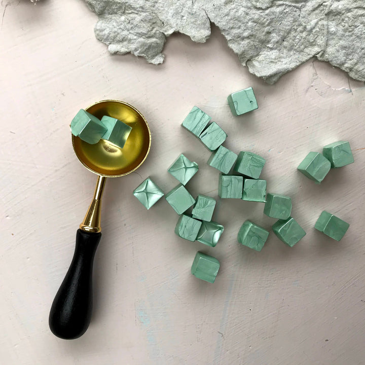 Sealing Wax Beads Sage Green - Atelier - Cera  Sealing Wax Beads Sage Green Atelier - Cera  Sealing Wax Beads Sage Green