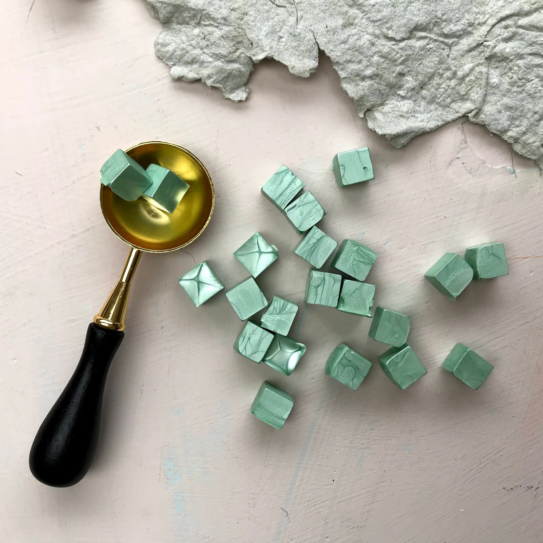 Sealing Wax Beads- Sage Green - THE LITTLE BLUE BRUSH  